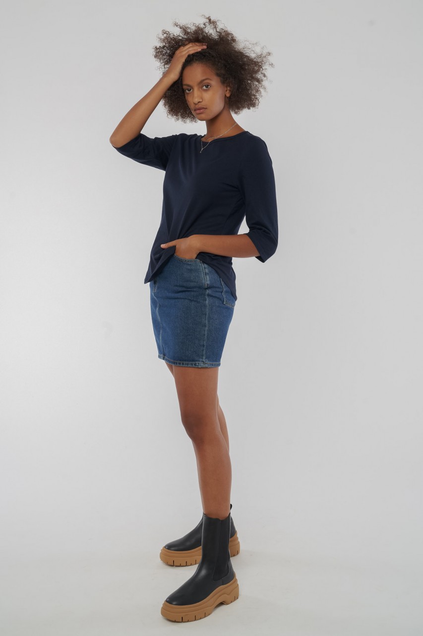 Ladies Three Quarter Sleeve T-Shirt aus Bio Baumwolle