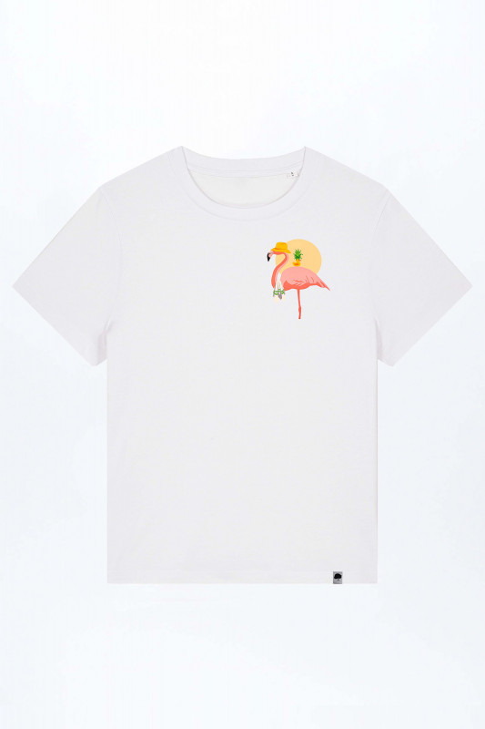 Flamingo Summer Basic T-Shirt out of Organic Cotton