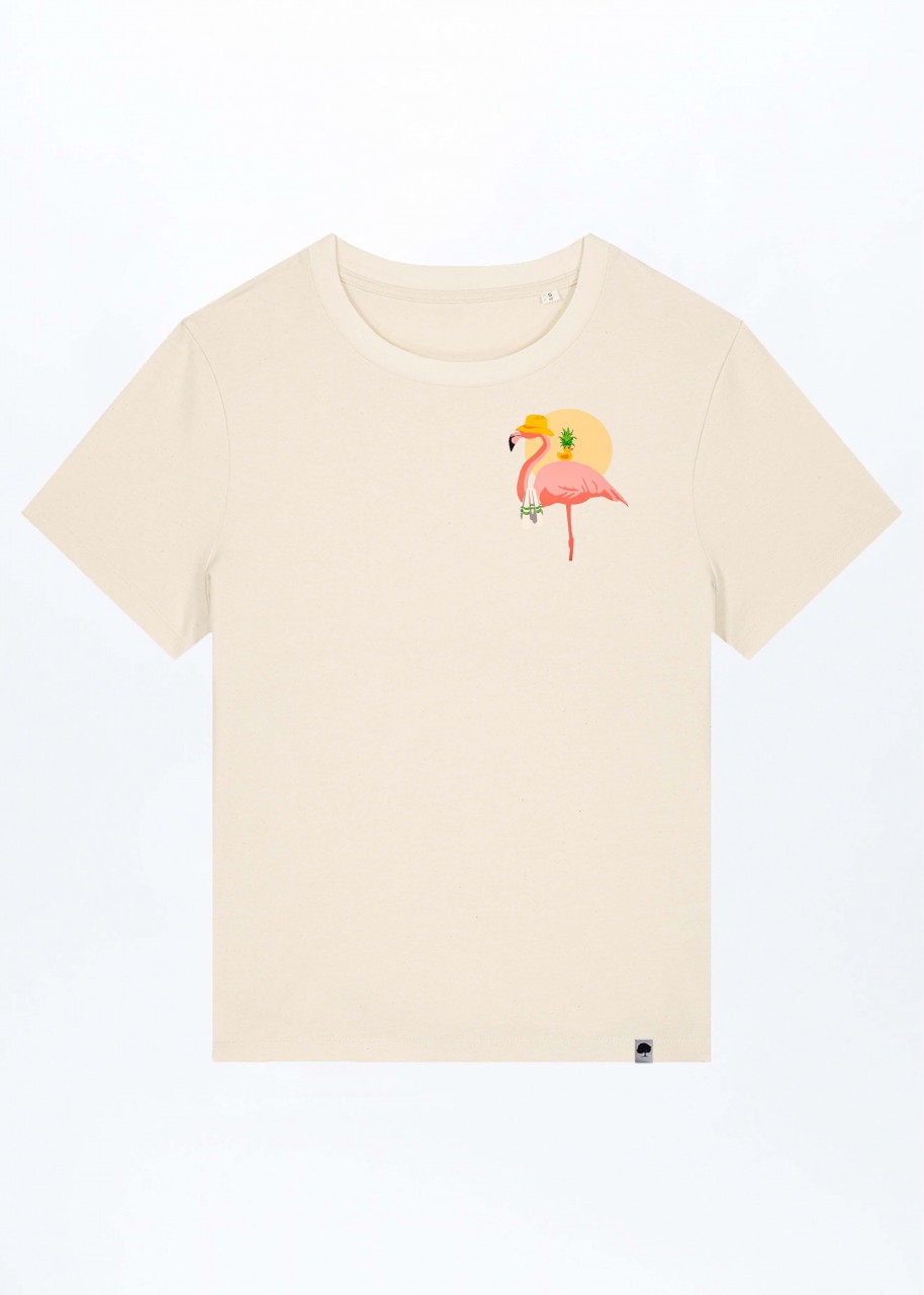 Flamingo Summer Basic T-Shirt out of Organic Cotton