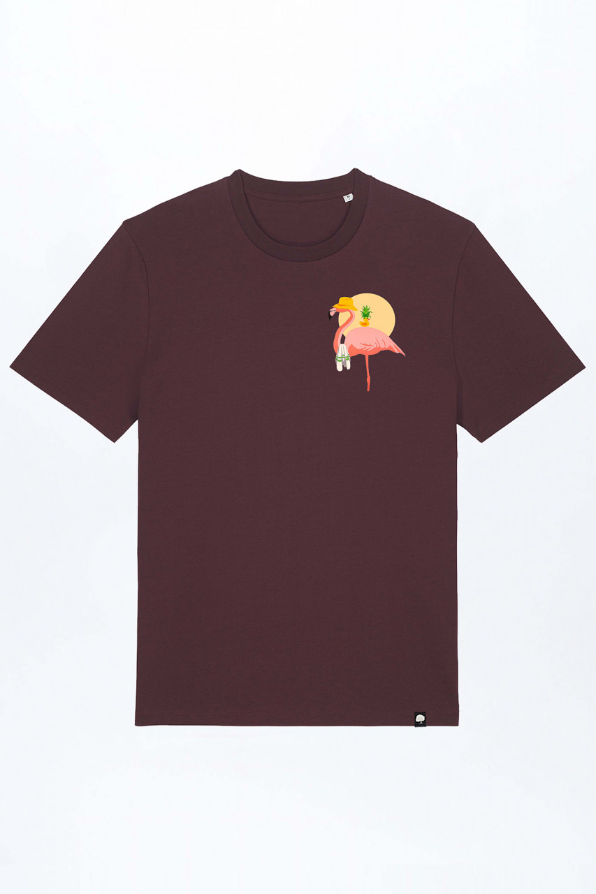 Flamingo Summer Basic T-Shirt out of Organic Cotton