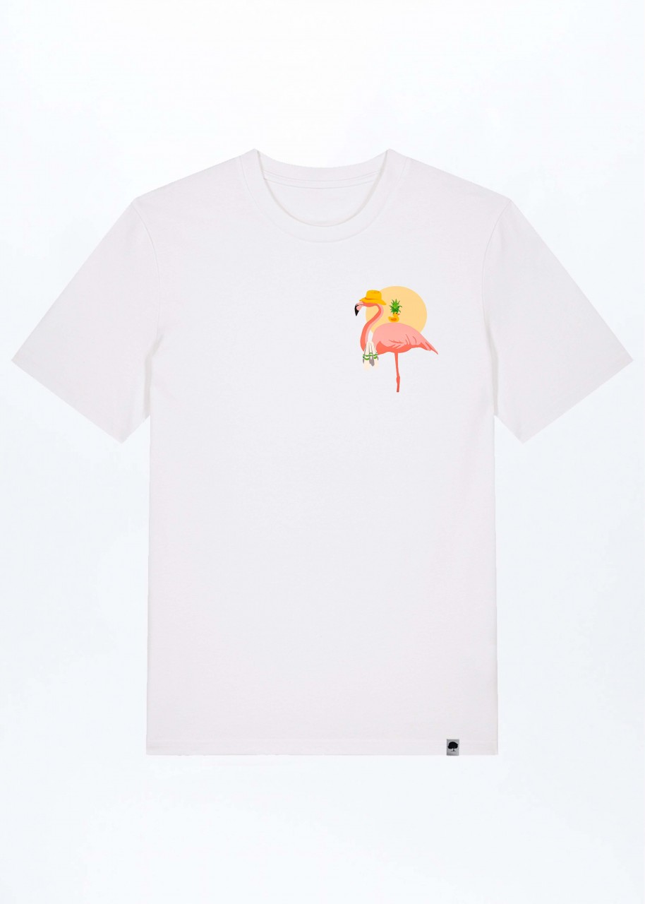 Flamingo Summer Basic T-Shirt out of Organic Cotton